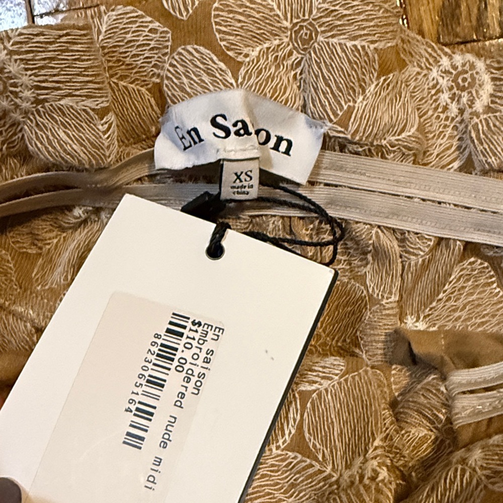 En Saison Tan Floral Eliza Midi Skirt - Picture 5 of 6